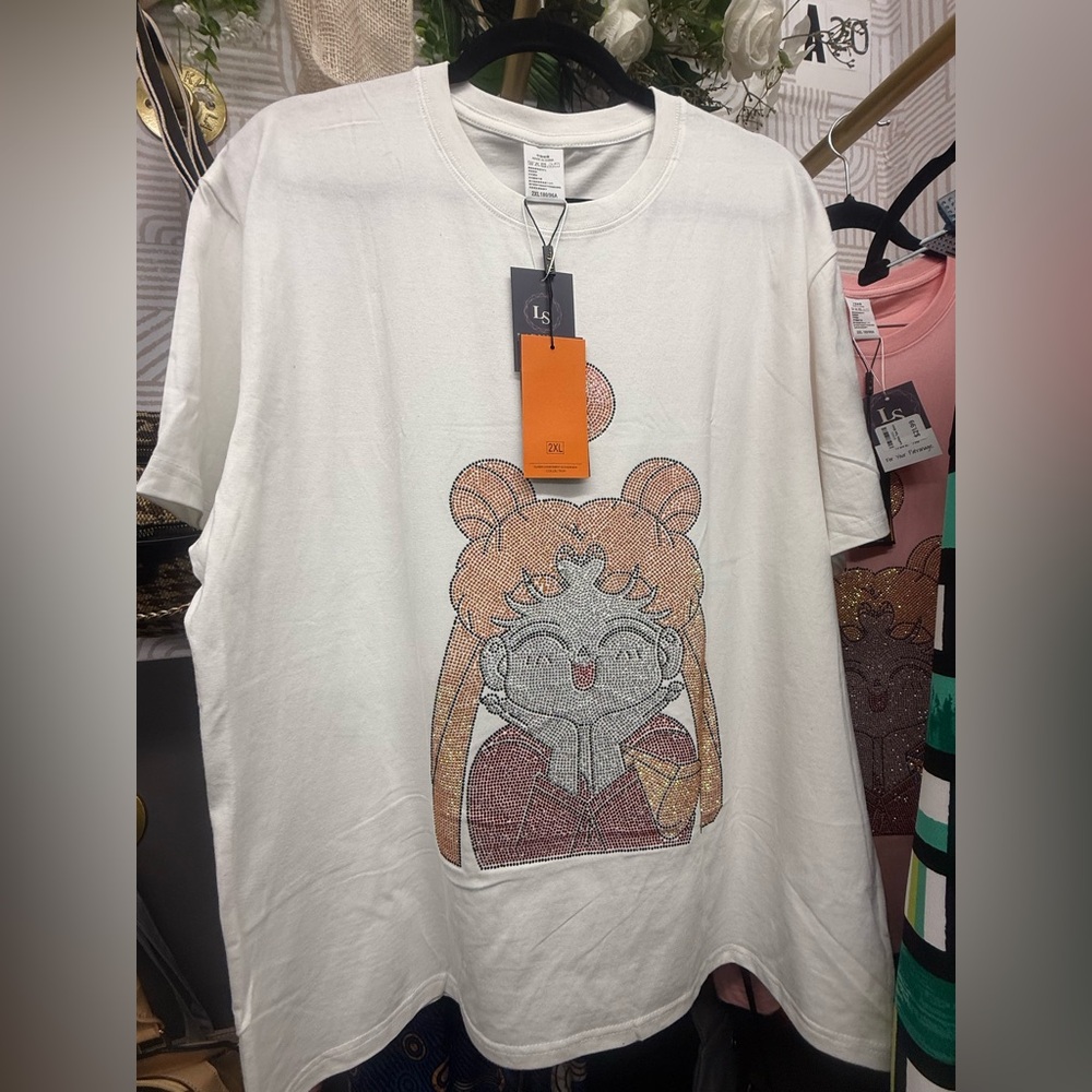 White Graphic Short Sleeve Tees Cotton Casual